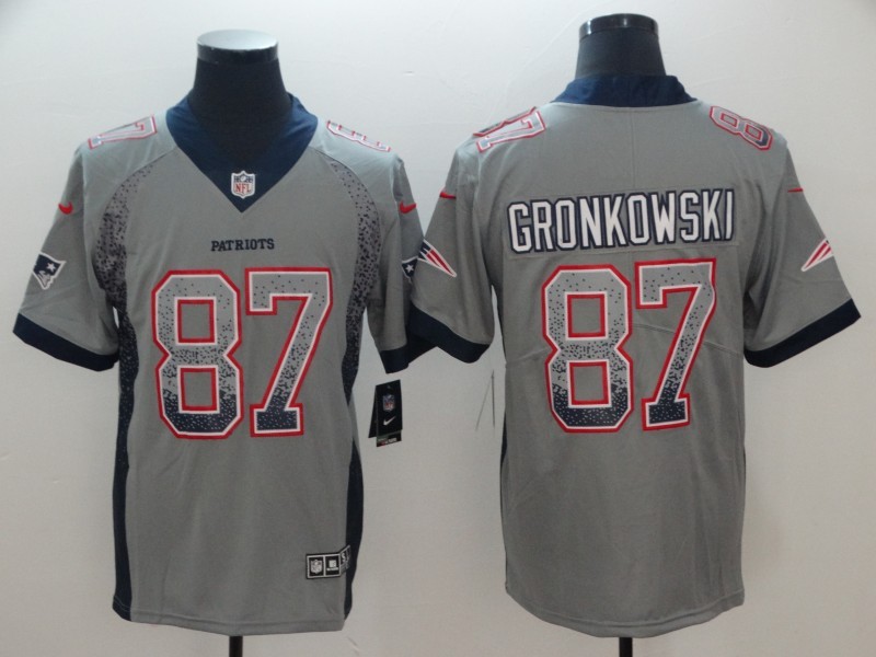 Men's New England Patriots Rob Gronkowski #87 Gray Jersey